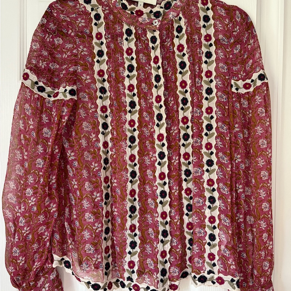 Sea New York silk floral Pink Blouse